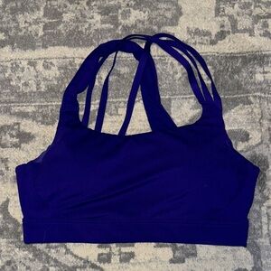 Athleta Strappy Back Sports Bra - Vibrant Blue
